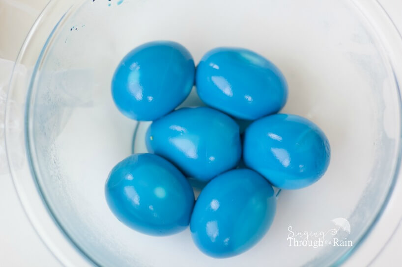 Dyed Eggs for Fourth of July