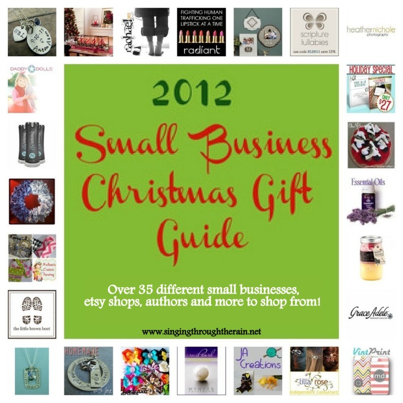 2012 Small Business Christmas Shopping Guide - Singing Through the Rain