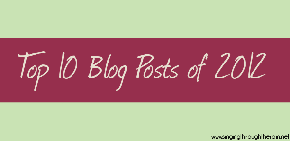 My Top 10 Most Popular Posts of 2012