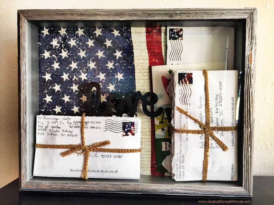 DIY Shadow Box for Your Deployment Letters