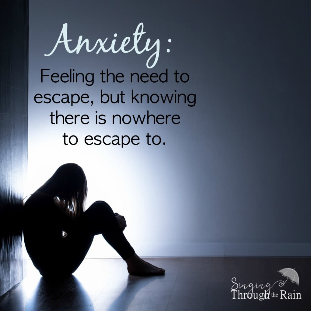 Anxiety is the need to escape